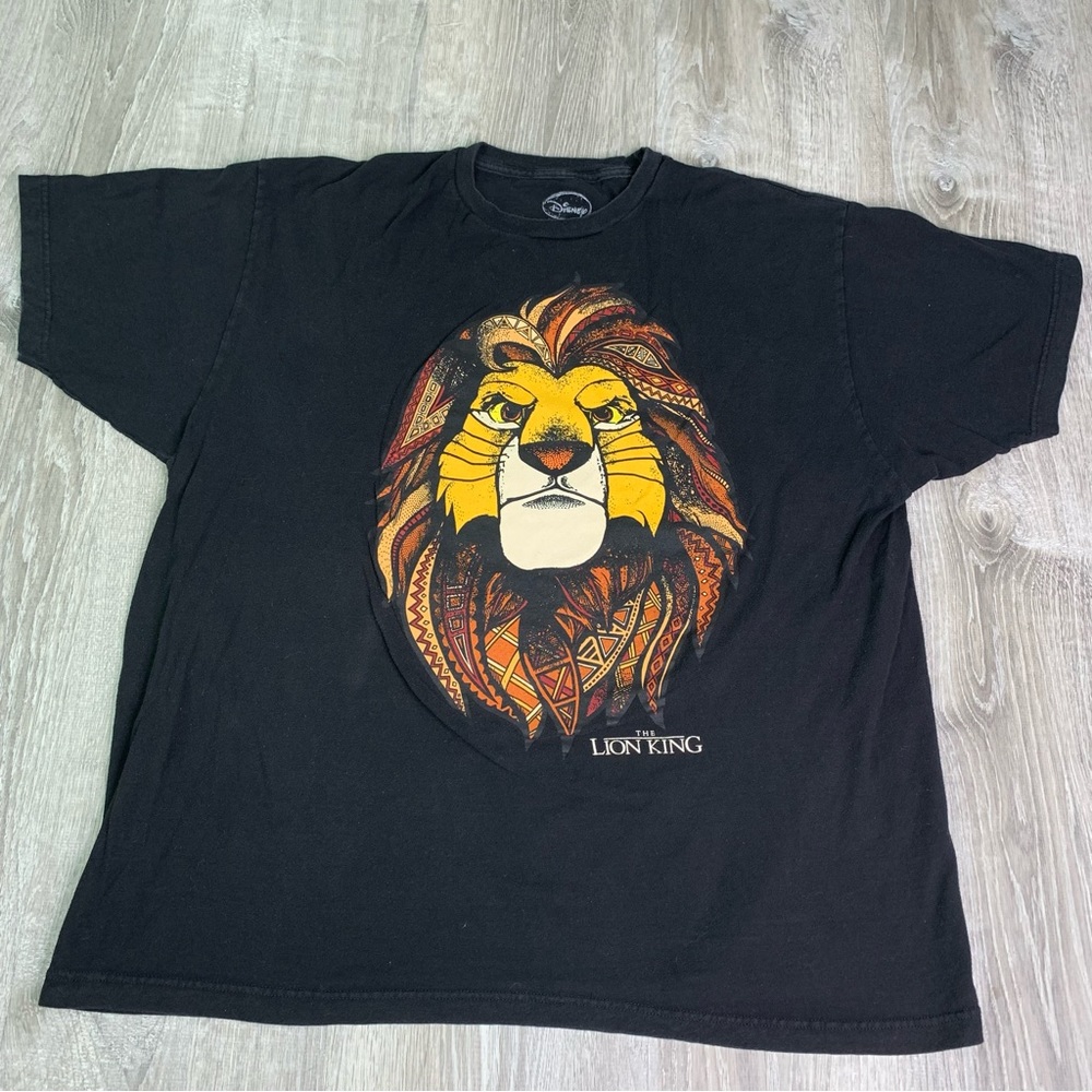 Disney The Lion King Mufasa Mens Shirt Black Size 2XL